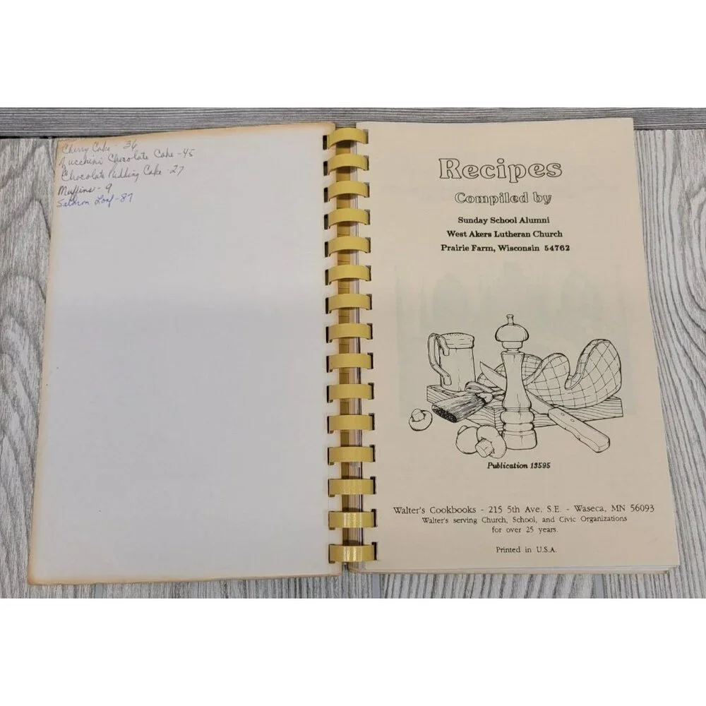 4 Cookbooks Recipe Church School Lutheran Ministry Wisconsin South Dk Kansas Vtg